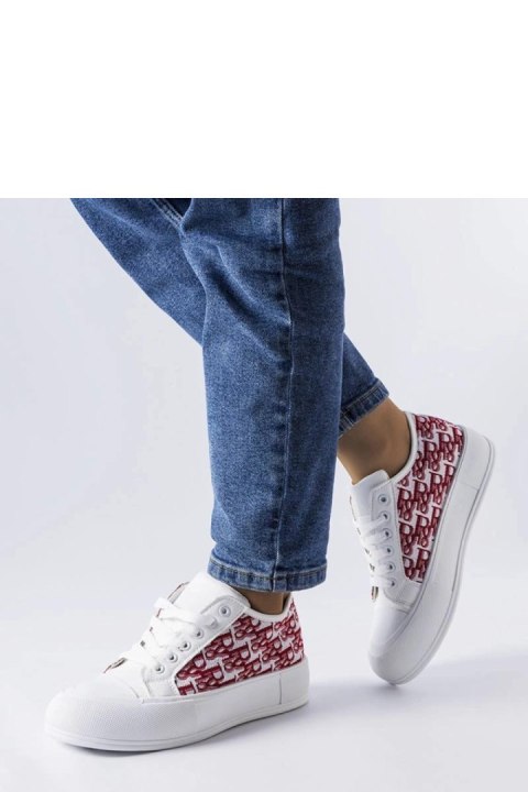 Białe trampki z czerwonym wzorem Marquis - Solea Białe trampki z czerwonym wzorem Marquis - Solea