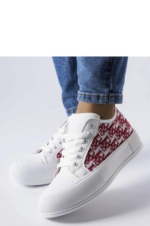 Białe trampki z czerwonym wzorem Marquis - Solea Białe trampki z czerwonym wzorem Marquis - Solea