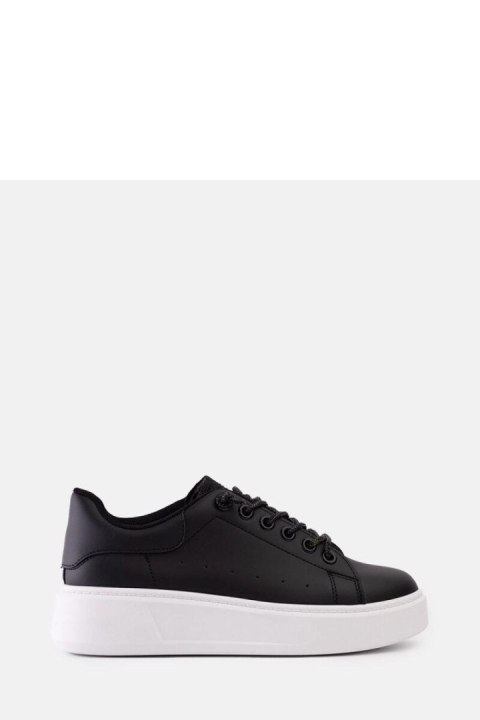 Czarne sneakersy z efektownym zdobieniem Asmait - Solea Czarne sneakersy z efektownym zdobieniem Asmait - Solea