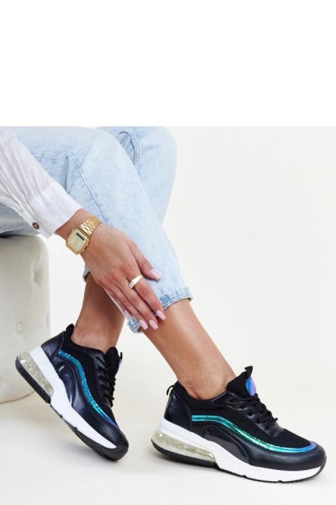 Czarne sneakersy z hologramem Jelka - Solea Czarne sneakersy z hologramem Jelka - Solea