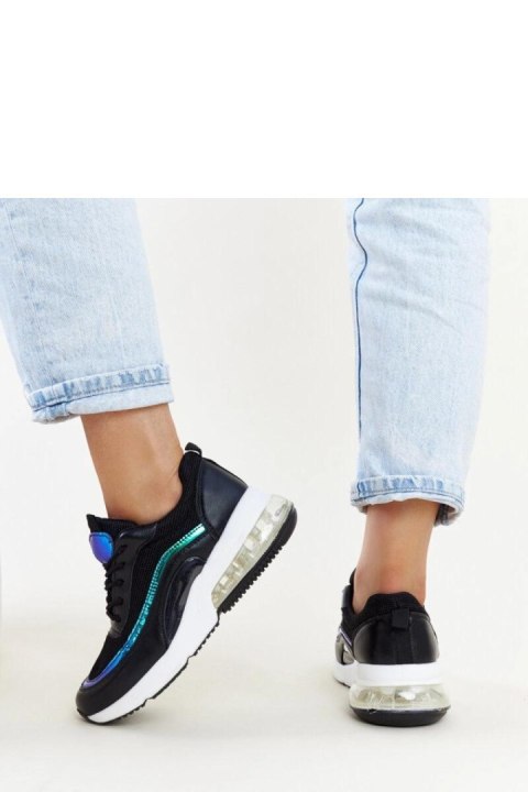 Czarne sneakersy z hologramem Jelka - Solea Czarne sneakersy z hologramem Jelka - Solea