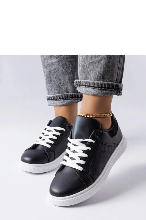 Czarne sneakersy z tłoczeniem Dreux - Solea Czarne sneakersy z tłoczeniem Dreux - Solea