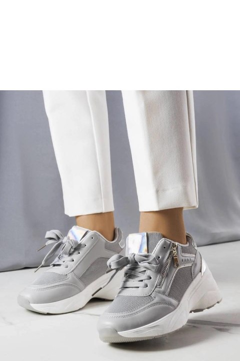 Szare sneakersy na koturnie Stacey - Solea Szare sneakersy na koturnie Stacey - Solea