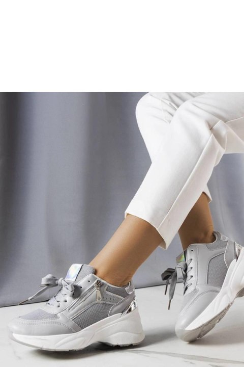 Szare sneakersy na koturnie Stacey - Solea Szare sneakersy na koturnie Stacey - Solea