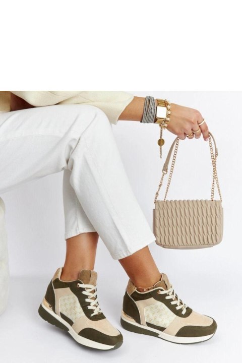 Zielone sneakersy na koturnie Chestnut - Solea Zielone sneakersy na koturnie Chestnut - Solea