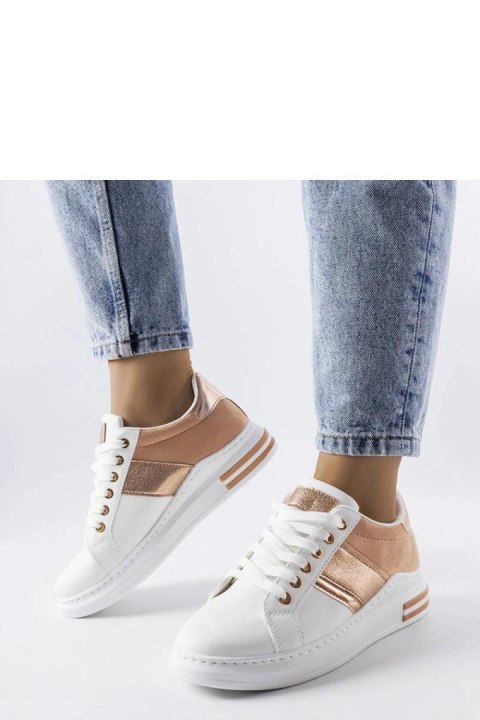 Białe sneakersy z różowymi wstawkami Deans - Solea Białe sneakersy z różowymi wstawkami Deans - Solea