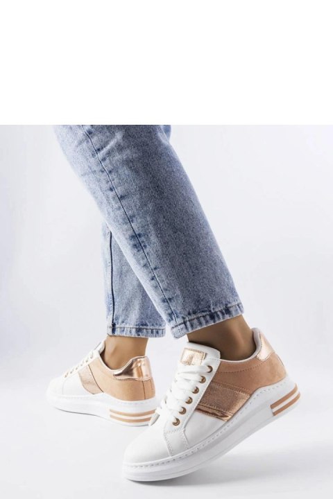 Białe sneakersy z różowymi wstawkami Deans - Solea Białe sneakersy z różowymi wstawkami Deans - Solea