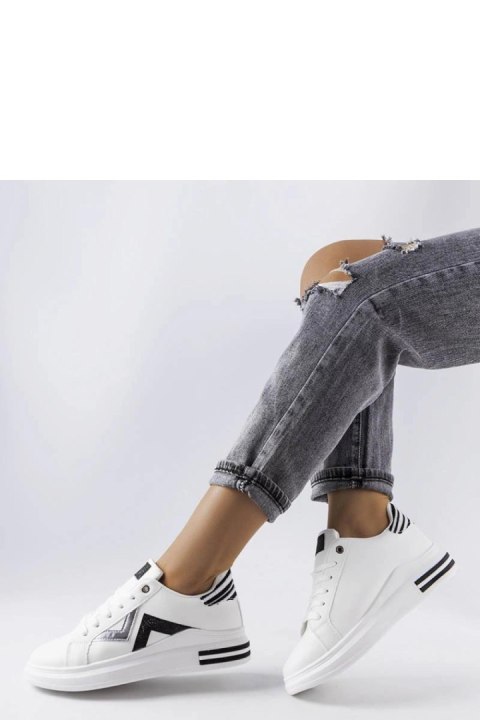 Biało-czarne sneakersy na platformie Monty - Solea Biało-czarne sneakersy na platformie Monty - Solea