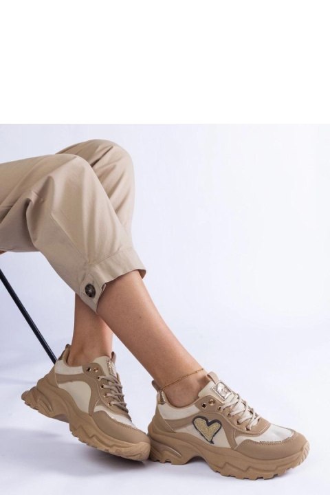 Brązowe sneakersy na platformie z serduszkiem Martineza - Solea Brązowe sneakersy na platformie z serduszkiem Martineza - Solea