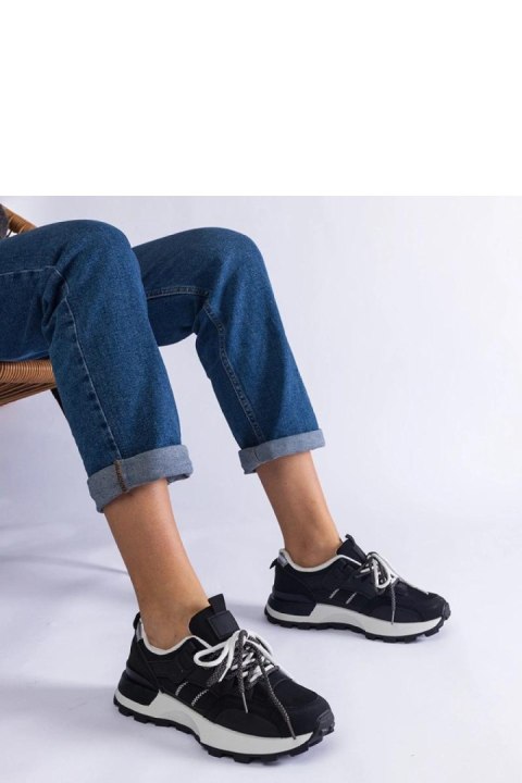 Czarne sportowe damskie sneakersy Adalia - Solea Czarne sportowe damskie sneakersy Adalia - Solea