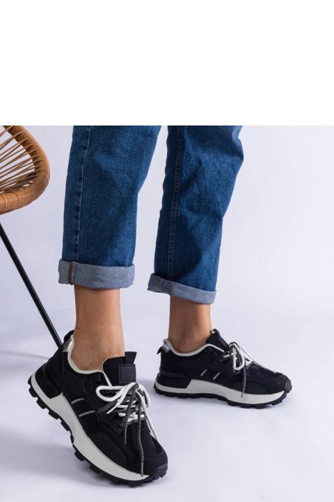 Czarne sportowe damskie sneakersy Adalia - Solea Czarne sportowe damskie sneakersy Adalia - Solea
