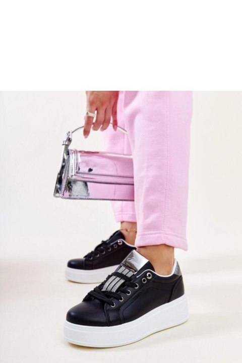 Czarno-srebrne sneakersy z cyrkoniami Maurizia - Solea Hurtownia odzieży on-line, moda damska, bielizna i obuwie dla kobiet - Ma Czarno-srebrne sneakersy z cyrkoniami Maurizia - Solea Hurtownia odzieży on-line, moda damska, bielizna i obuwie dla kobiet - Ma