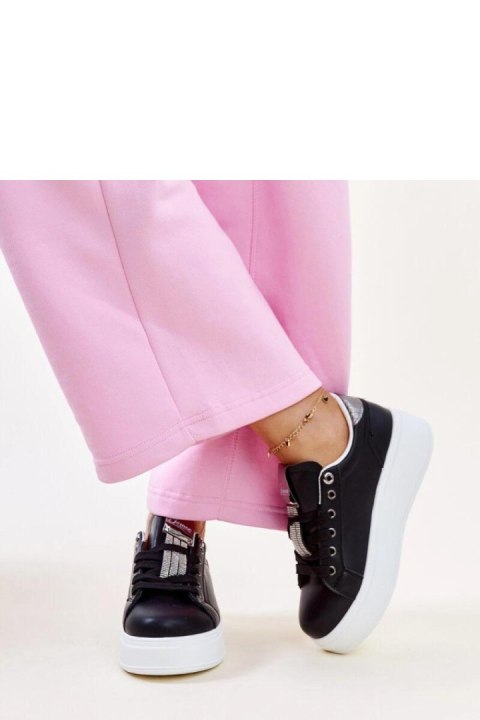 Czarno-srebrne sneakersy z cyrkoniami Maurizia - Solea Hurtownia odzieży on-line, moda damska, bielizna i obuwie dla kobiet - Ma Czarno-srebrne sneakersy z cyrkoniami Maurizia - Solea Hurtownia odzieży on-line, moda damska, bielizna i obuwie dla kobiet - Ma