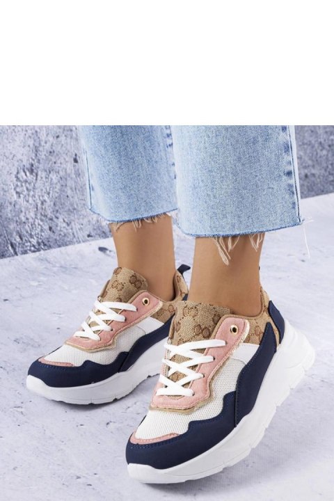 Granatowe sneakersy ze złotym wstawkami Lebrun - Solea Granatowe sneakersy ze złotym wstawkami Lebrun - Solea