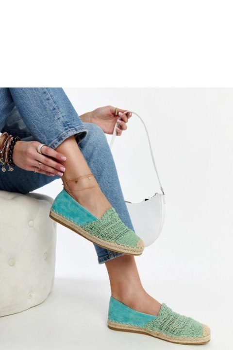 Miętowe ażurowe espadryle Gordana - Solea Miętowe ażurowe espadryle Gordana - Solea