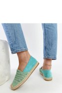 Miętowe ażurowe espadryle Gordana - Solea