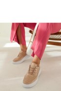 Złote sneakersy na platformie Lori - Solea